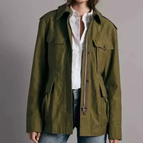 $495 Rag Bone Army Green Lorenz Military Jacket Size XS